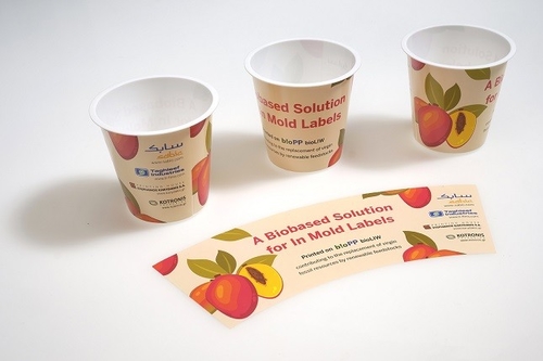 Latest company case about SABIC AND PARTNERS INTRODUCE FIRST IN-MOLD LABELING SOLUTION WITH CERTIFIED RENEWABLE POLYMERS FOR FOOD PACKAGING CONTAINERS