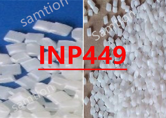 S-Plastic Cycolac INP449  is a T-SAN (Teflon (PTFE)-Styrene-Ancrylonitrile) resin for use as an FR anti-drip agent